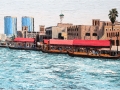 Shore Watch. Dubai Cunningham oil on canvas 80 x55 cm