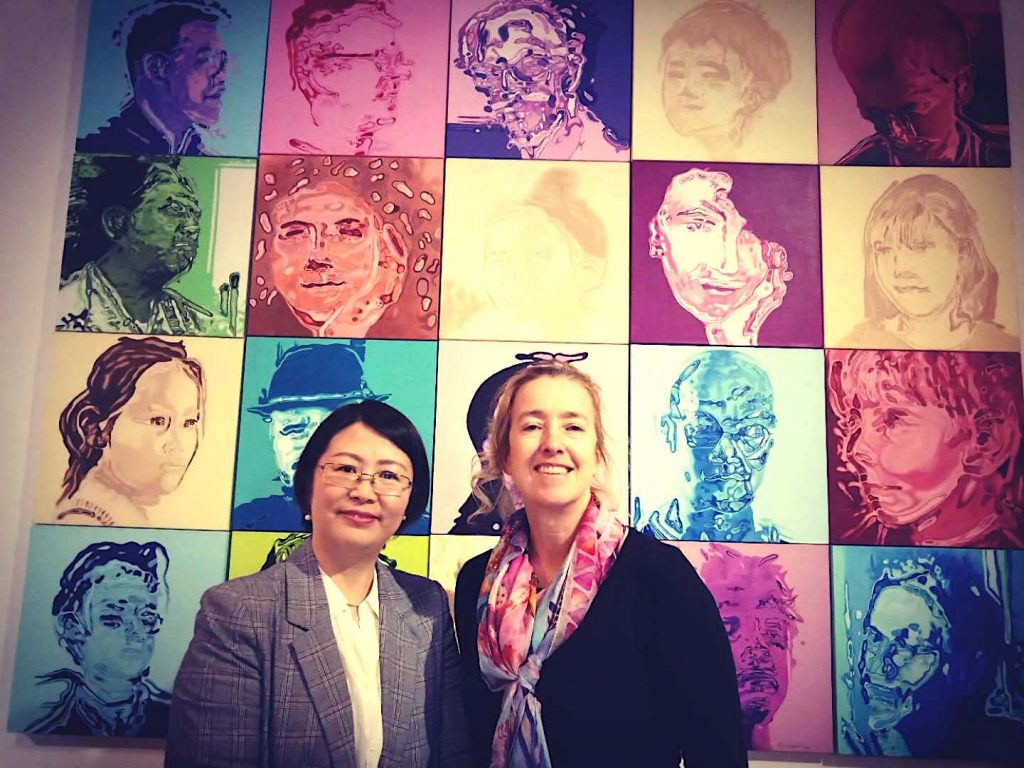 With Prof Li Chen of Irish studies at Beijing Foreign Studies University 
