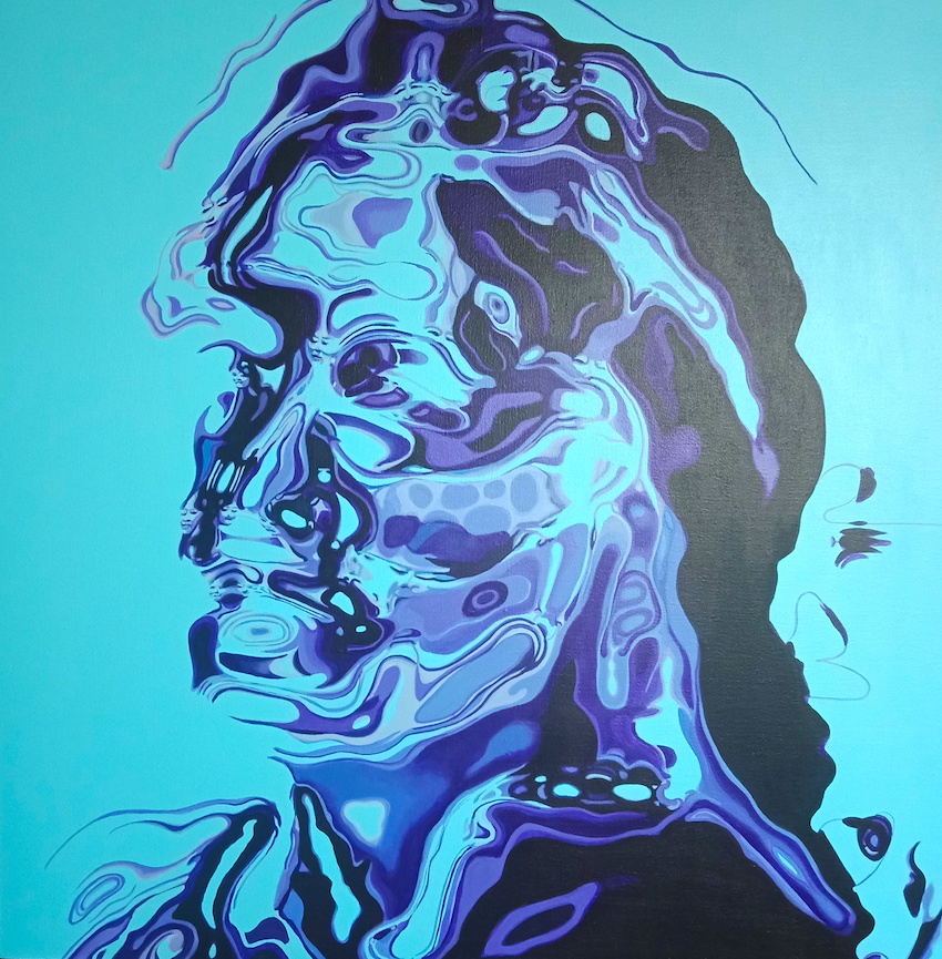 Friend to Many CC  100x100cm  acrylic on canvas , Niamh Cunningham 倪芙 2019 